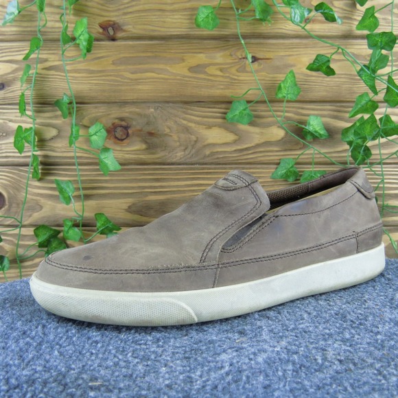 ECCO Leather Slip On Loafers Casual Comfort Walking Shoes Men's‎ Size 43 - Picture 1 of 6
